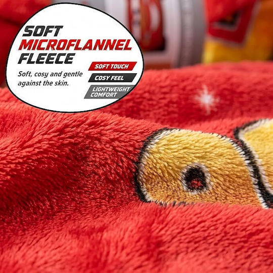 Disney Cars Red Fleece Blanket 150x100cm