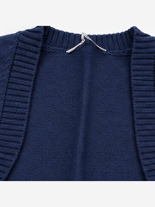Kinderbolero Gestrickt Marineblau