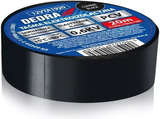 Dedra Insulation Tape 19mm x 33m Black