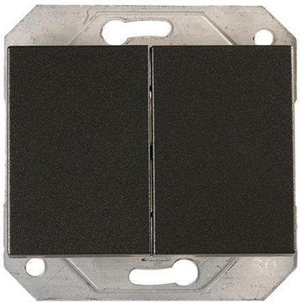 Harry Potter Recessed Double Wall Switch with Gray Frame