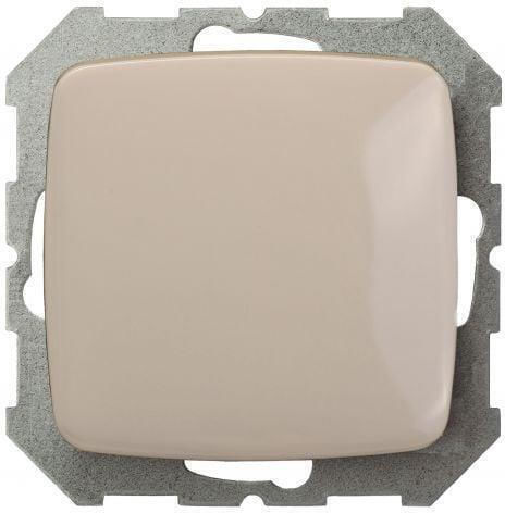 Liregus Recessed Wall Switch with Medium Beige Frame