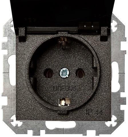 Liregus Single Waterproof Black Power Socket
