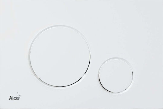 Flush Plate for Concealed Cistern Matt White 28-m676