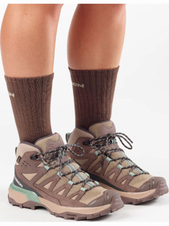 Salomon X Ultra 360 Дамски Водоустойчиви Туристически Боти с Gore-Tex Мембрана Кафяви