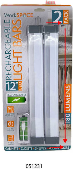 Wiederaufladbare LED-Lichtleiste 32 cm 0048717
