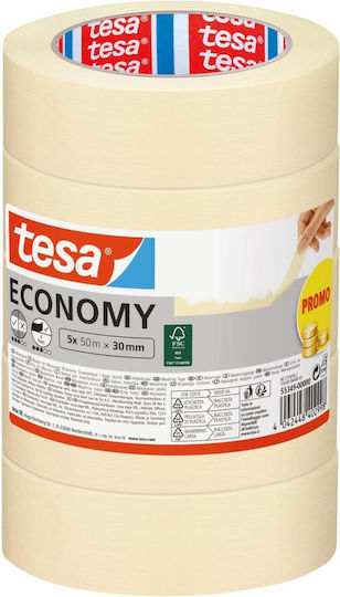 Tesa Malerband Economy Promo 5x 50 M X 30 Mm Set