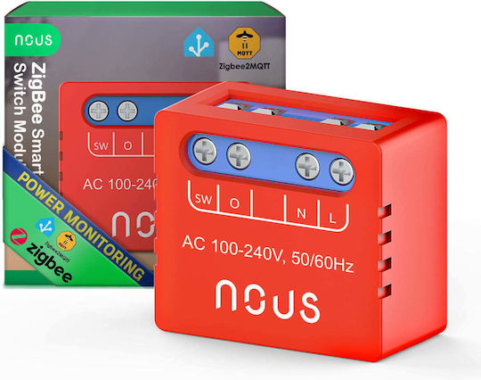 Nous Smart Switch 1 Καναλιού Bluetooth & ZigBee 8.5A με Τηλεχειριστήριο