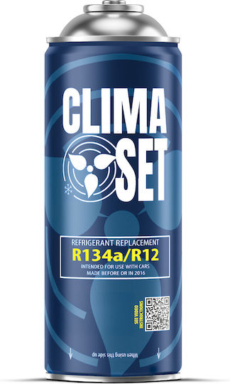 Climaset 2 Флакона + Кабел + Адаптер Hp Lp Хладилен Агент за Климатик R134a