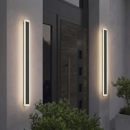 Rovo 2835 Линеен стенен LED осветител IP65 24 W с топла бяла светлина 80x8x5 см