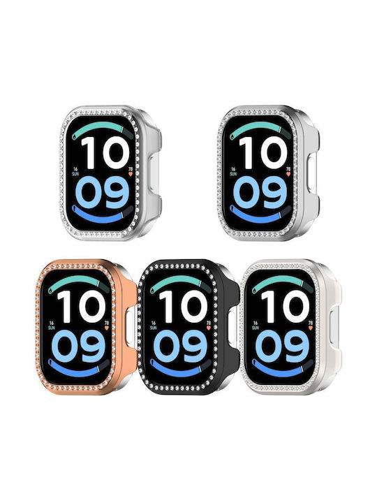 Redmi Watch 6 Active Diamond Halbabdeckende Hohle PC-Uhrenschutzhülle Satine Starlight