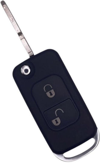 Replacement Foldable Mercedes-Benz Key Shell with 2 Buttons and HU64 Blade