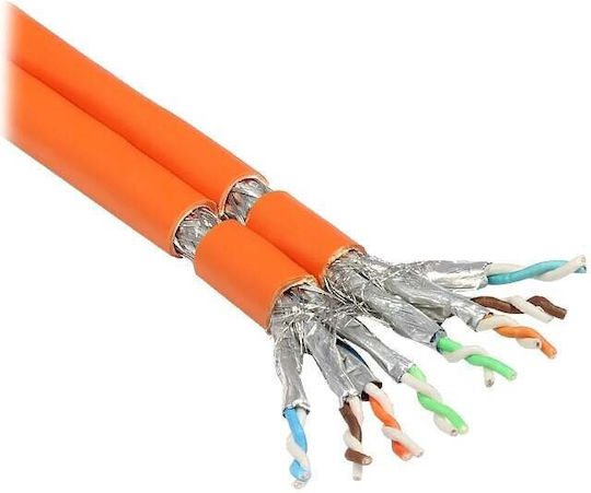 Alcasa S/FTP Cat.7 (10Gbps) Ethernet Network Cable 100m Orange