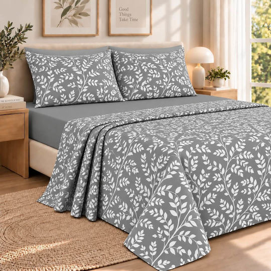 Astron Italy Irida King Size Sheet Set 245x260cm Dusty Pink (4pcs)