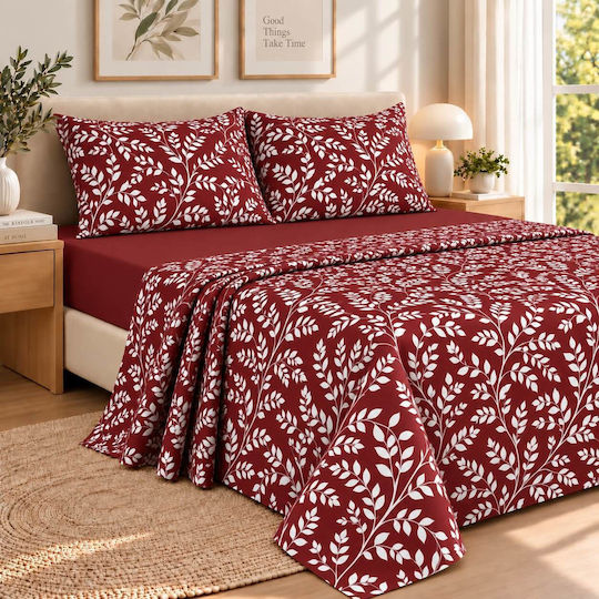 Astron Italy Irida King Size Sheet Set 245x260cm Dusty Pink (4pcs)