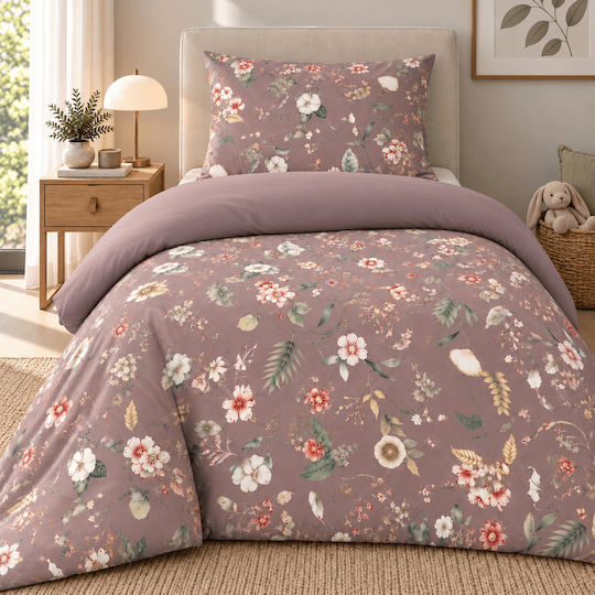 Astron Italy Ortensia Single Bed Sheet Set 175x260cm Dusty Rose (3pcs)