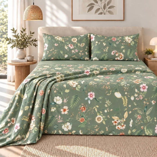 Astron Italy Ortensia Single Bed Sheet Set 175x260cm Dusty Rose (3pcs)