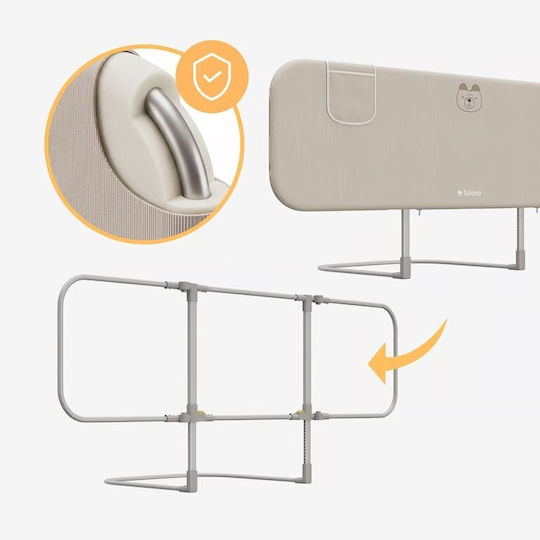Tulano Foldable Metal Bed Rail Guard in Beige 150 cm