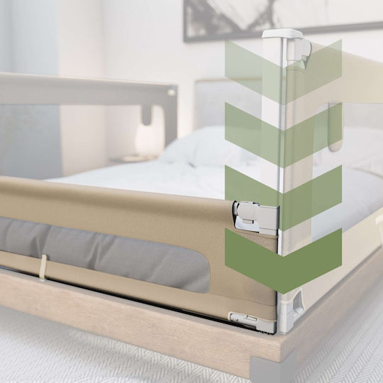 Tulano Foldable Metal Bed Rail Guard in Beige 180 cm