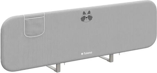 Tulano Barieră de Protecție Pliabilă pentru Pat, din Metal, de Culoare Gri, 150 cm