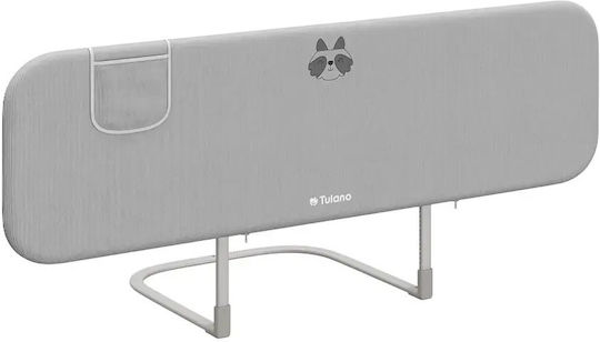 Tulano Barieră de Protecție Pliabilă pentru Pat, din Metal, de Culoare Gri, 150 cm