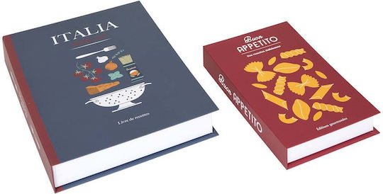 Set of Decorative Paper Boxes in Book Shape 2 Pieces