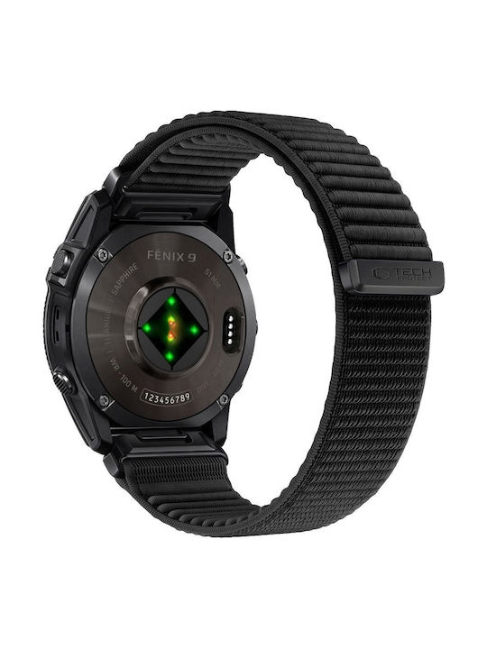 Tech-Protect Nylonloop Garmin Fenix 5X 5X Plus 6X 6X Pro 7X 8 8 Pro 9 9 Pro 51 mm Черен 5906302388301
