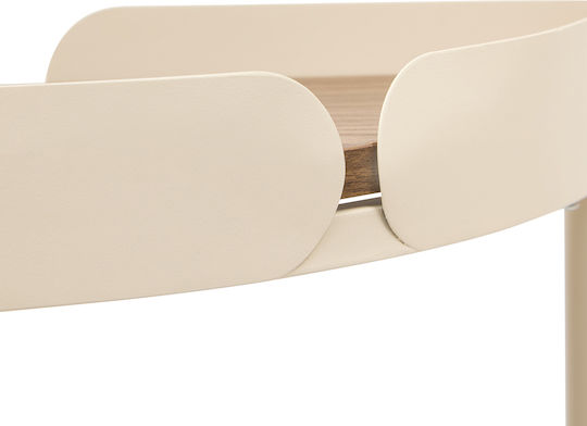 Γωνιακή Βιβλιοθήκη Argileo Μπεζ 34.8x25x74.3εκ.