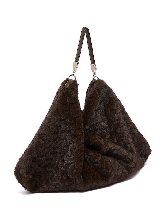 Brown Fur Women's Shopper Bag