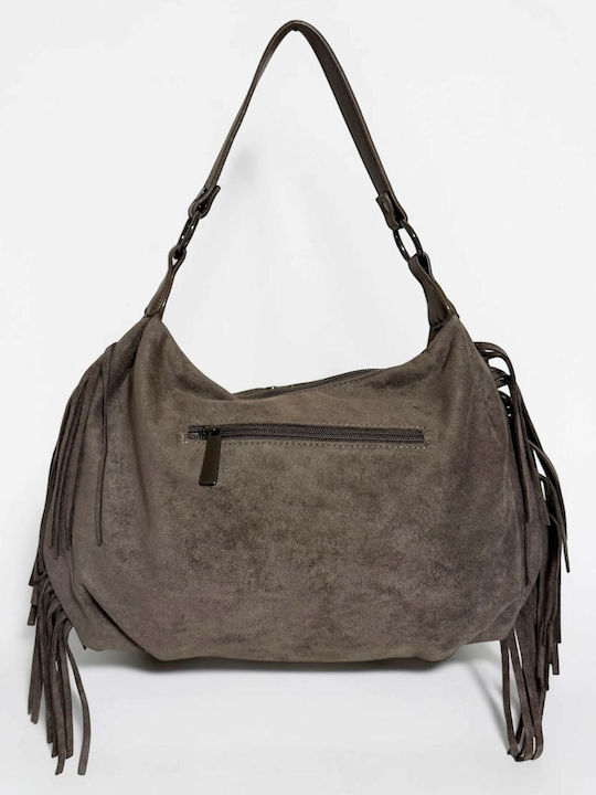Knitted Women's Hobo Bag Suede Puro