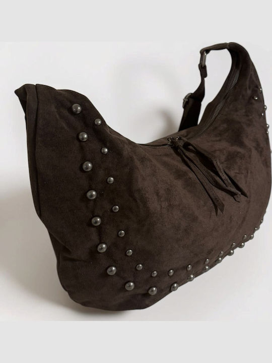 Women's Hobo Bag Suede Chocolate