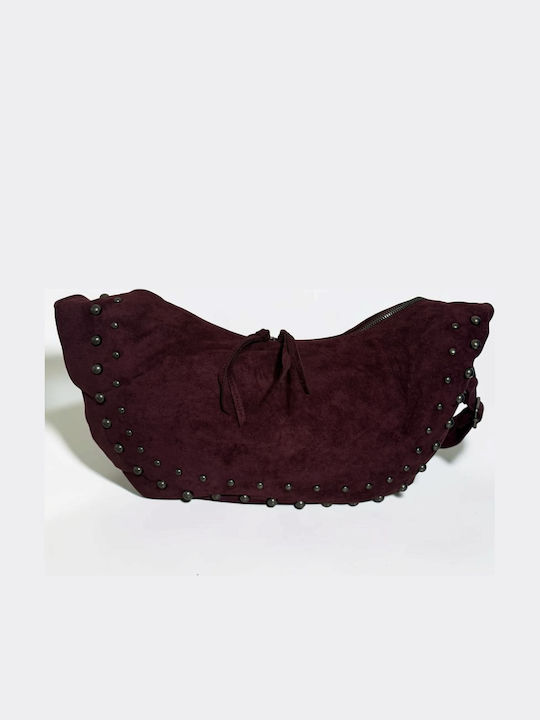 Eliza Women's Hobo Bag Suede Burgundy