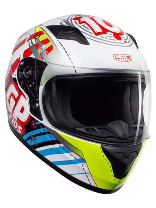 CMS GPkids Super Troop Παιδικό Full Face ECE 22.06 White/Yellow/Blue CMS GPkids Super Troop Παιδικό Full Face ECE 22.06 White/Yellow/Blue