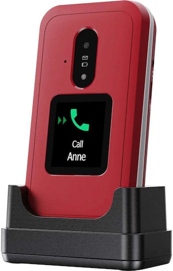 Leva E30 Einzeln SIM Handy mit Tasten Rot-Weiß