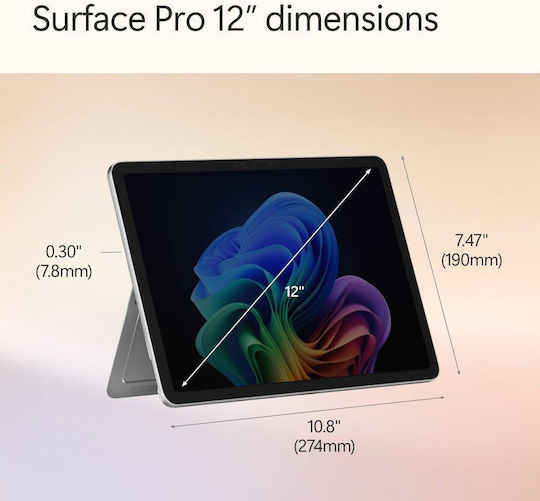 Surface Pro 12 12" таблет (8GB/256GB/Windows 11 Home) платинен цвят