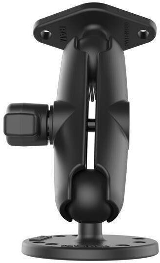 RAM Mount Round Base Diamond Βάση Κινητού Αυτοκινήτου με Ρυθμιζόμενα Άγκιστρα Μαύρη