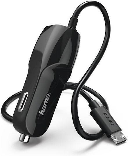 HAMA Автомобилен Зарядно Устройство 5W 1A с Кабел Micro-USB Черен Цвят