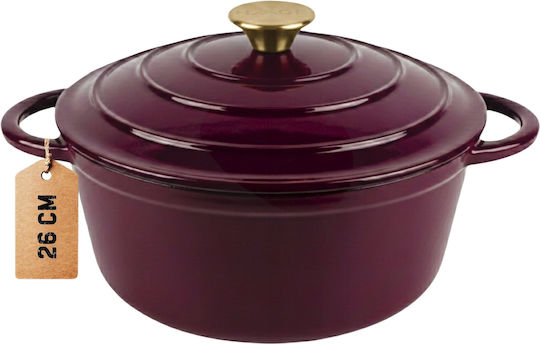 Hage Round Cast Iron Dutch Oven 26cm 5lt