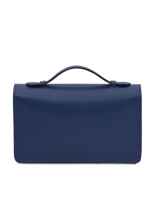 Opera Dark Blue Leather Women's Clutch