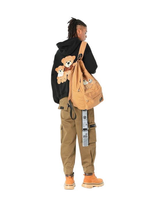 Stoff-Damenrucksack Camel