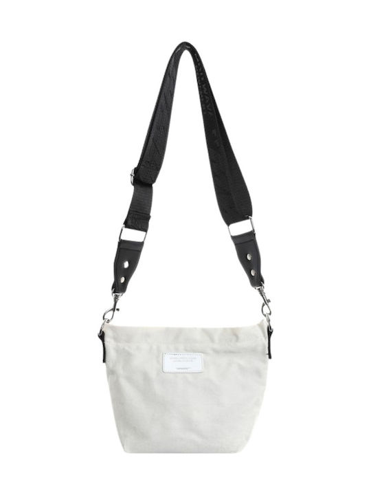 Beige Damenhandtasche aus Stoff