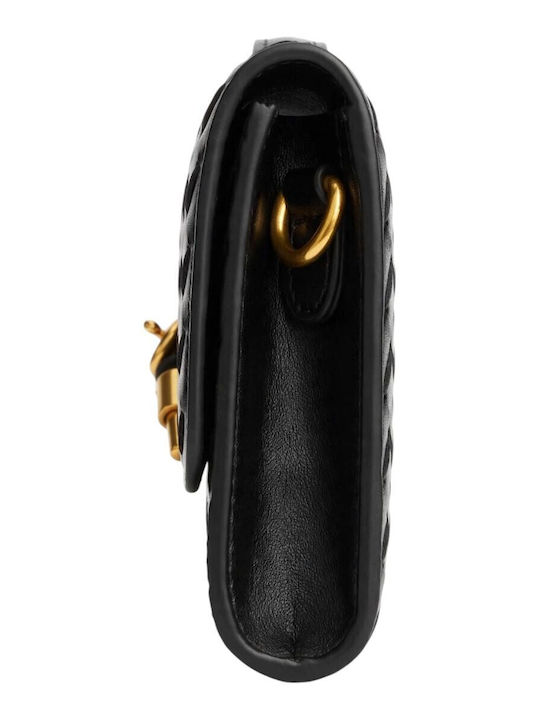 Black Woven Straw Women's Clutch
