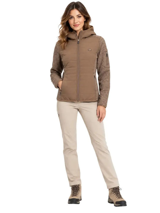 Long Women's Brown Denim Jacket