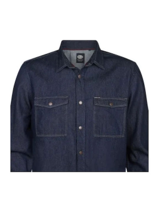 Long Sleeve Blue Denim Shirt