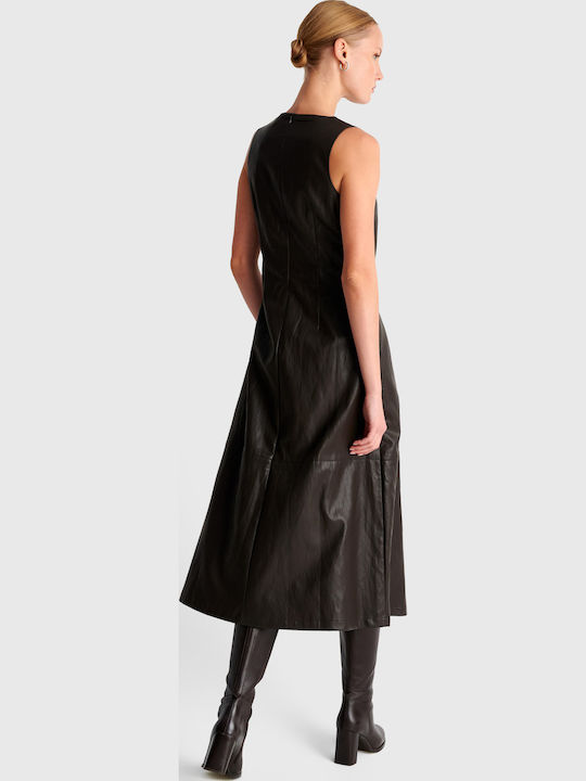 Rochie Maxi din Piele Maro