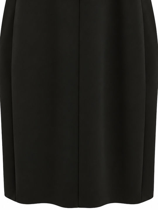 Summer Midi Sleeveless Shirt Dress Black