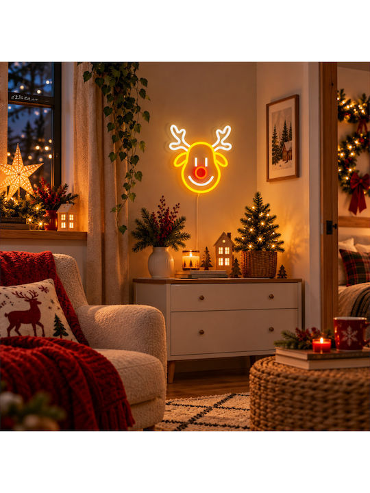 Luca Lighting Illuminated Plastic Reindeer White