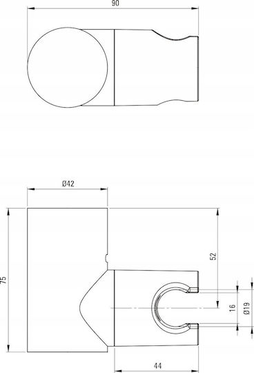 Deante Ergonomische Wandhalterung für Duschhandbrause