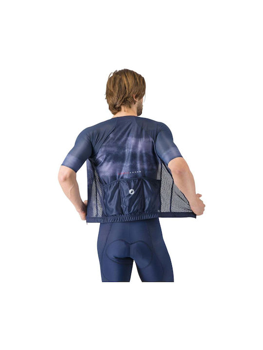 Castelli Men's Short-Sleeve Mountain Bike Jersey Blue