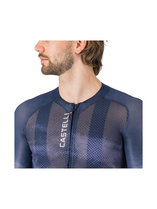 Castelli Men's Short-Sleeve Mountain Bike Jersey Blue