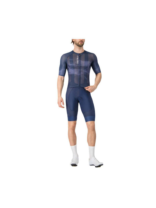 Castelli Men's Short-Sleeve Mountain Bike Jersey Blue